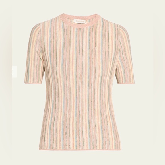 Zimmermann Illuminate Stripe Mouline Tee - Picture 1 of 3